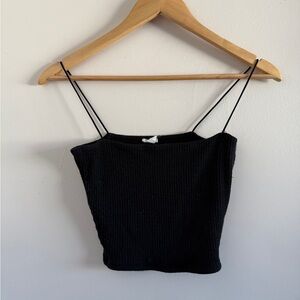 Garage Black Ribbed Camisole
